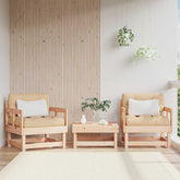 Garden Chair Beige Solid Pine Wood Medium Modular Garden Chair