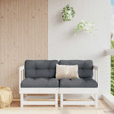 Corner Sofa White and Anthracite