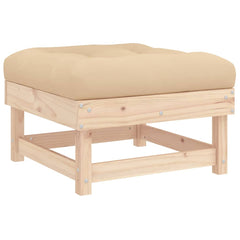 Garden Footstool Beige