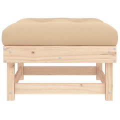 Garden Footstool Beige