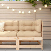 Corner Sofa Beige Solid pine wood Small Modular Corner Sofa