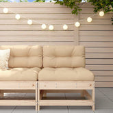 Middle Sofa Beige Solid pinewood Modular Middle Sofa Square
