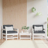 Garden Chair White Solid pine wood Medium Modular Garden Chair