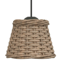 Ceiling Lamp Shade Brown Wicker, Iron Medium Decorative Inlays