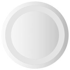 11.8-inch round LED bathroom mirror with waterproof IP65 rating and edge lighting.