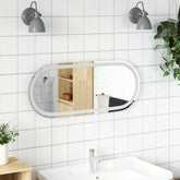 LED Bathroom Mirror Transparent Glass 35.4 x 15.7 in
