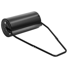 Bostome Garden Lawn Roller in black, made of iron and steel, with a handle for easy use.