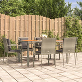Garden Dining Set Grey