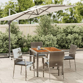 Garden Dining Set Gray PE rattan Modular Garden Dining Set