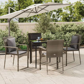 Garden Dining Set Black and grey