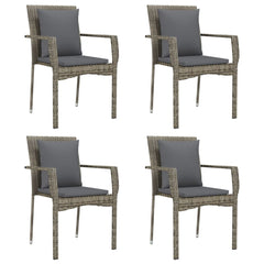 Garden Dining Set Black and Grey