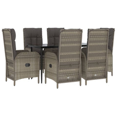 Garden Dining Set Black and Grey