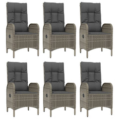 Garden Dining Set Black and Grey