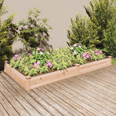 Garden Raised Bed Natural wood Solid fir wood Large