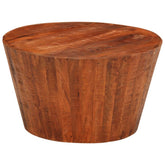 Coffee Table Natural Wood Tones Solid Rough Mango Wood Low