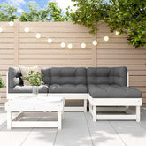 Garden Lounge Set White, Anthracite