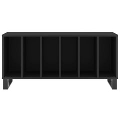 Record Cabinet Black Engineered wood, iron 39.4x15.0x18.9 in