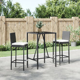 Garden Bar Set Black, Cream White