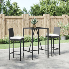 Garden Bar Set Black, Cream White