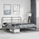 Bed Frame Black Steel Full Durable Bed Frame Rectangular