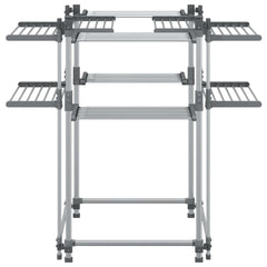 Bostome 2-Tier Aluminum Laundry Drying Rack with a foldable design and stable, lightweight frame.