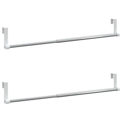 Curtain Rail White and Silver Aluminum, Plastic