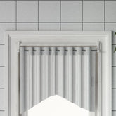 Curtain Rail White and Silver Aluminum, Plastic