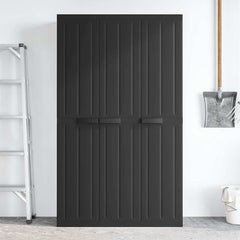 Outdoor Storage Cabinet Black Polypropylene 38 x 14 x 65 in