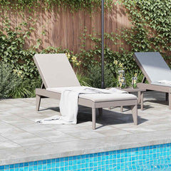 Sun Lounger Cappuccino Polypropylene Single Adjustable Armrests