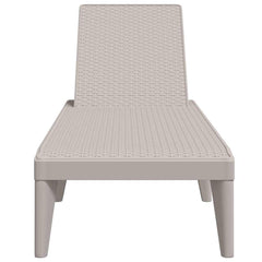 Sun Lounger Cappuccino Polypropylene Single Adjustable Armrests