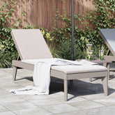 Sun Lounger Cappuccino Polypropylene Single Adjustable Armrests