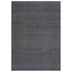 Anthracite shaggy polyester rug, 8'x10', with plush fibers and non-slip backing.