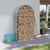 Log Holder Light Gray 47.2x17.7x82.7 Galvanized Steel