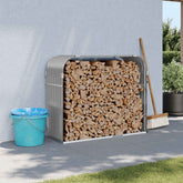 Log Holder Light Gray 47.2x17.7x39.4 Galvanized Steel