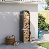 Log Holder Anthracite 15.7x17.7x66.9 Galvanised Steel
