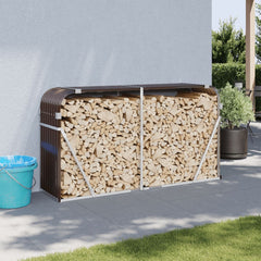 Log Holder Brown 70.9x17.7x39.4 Galvanized Steel