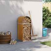 Log Holder Wood Look 15.7x17.7x39.4 Galvanized Steel