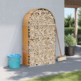 Log Holder Wood Look 47.2x17.7x82.7 Galvanized Steel