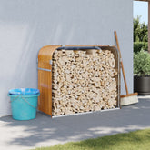 Log Holder Wood Look 47.2x17.7x39.4 Galvanized Steel