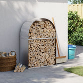 Log Holder Silver 31.5x17.7x47.2 Galvanized Steel