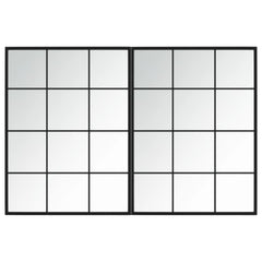 Wall Mirror Black Metal, Glass Medium Wall mounting Wall Mirror
