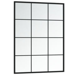 Wall Mirror Black Metal, Glass Medium Wall mounting Wall Mirror