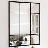 Wall Mirror Black Metal, Glass Medium Wall mounting Wall Mirror