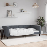 Day Bed without Mattress Dark Gray 39.4x74.8 Velvet