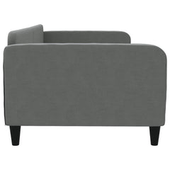 Day Bed Dark Gray Polyester, Metal, Solid Wood, Plywood Twin