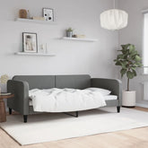 Day Bed Dark Gray Polyester, Metal, Solid Wood, Plywood Twin