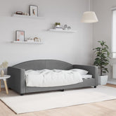 Day Bed Dark gray Polyester fabric, metal, solid wood, plywood slats