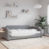 Day Bed Light gray Fabric (100% polyester), metal, solid wood Twin