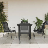 Garden Dining Set Black, Anthracite