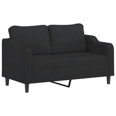 Sofa Set Black Fabric (100% polyester), metal, textilene, plywood